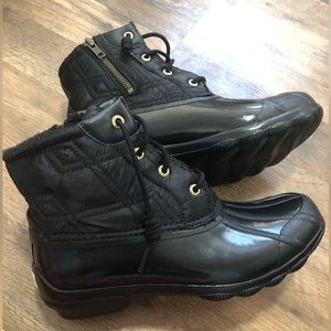 Sperry Syren waterproof Gulf Duck Boot, size 8. Black